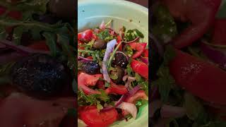 Garden freshTomattos and Rocket salad with olive  2024 [upl. by Aiel730]