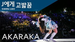 2018 연세대 아카라카 J에게 amp 고밟꿈  연세대학교 응원단  AKARAKA  연세대 축제  연세대 응원가 [upl. by Hinkel]