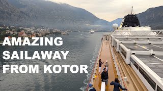 Viking Mediterranean Cruise Viking Venus Sailing Away from Kotor Time Lapse [upl. by Sherar439]