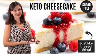 KETO CHEESECAKE 5g net carbs  just like the real thing [upl. by Enitsirhk179]