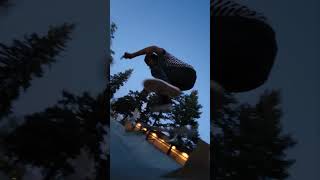 More progress Nollie bigspin on a bank skateboarding [upl. by Rich590]