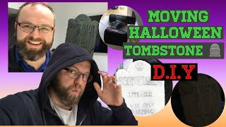 Moving Halloween Tombstone 🪦  How To Make a Basic Moving Tombstone [upl. by Luehrmann157]