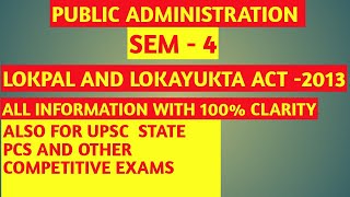 LOKPAL ACT 2013 IN HINDI  LOKPAL IN HINDI  Lokpal ACT IN HINDI FOR BA 2 SEM 4 PUBLIC ADM [upl. by Amre828]