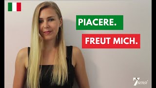 Piacere di conoscerti  Freut mich dich kennenzulernen  Italienisch für Anfänger [upl. by Airdnekal]