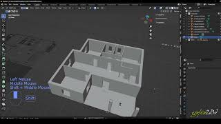 Modellare una casa con blender senza plugin  06 MURI ESTERNI PIANO PRIMO [upl. by Morehouse]