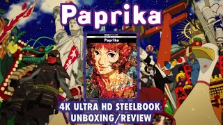 PAPRIKA  4K ULTRA HD STEELBOOK UNBOXINGREVIEW  A MUST SEE [upl. by Garibold]