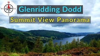 Glenridding Dodd  Labelled Summit View Panorama  Lake District Eastern Fells [upl. by Karwan]