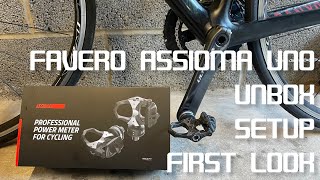 Favero Assioma Uno Power Meter Pedals  Unboxing  Setup  First Look [upl. by Ahsiad85]