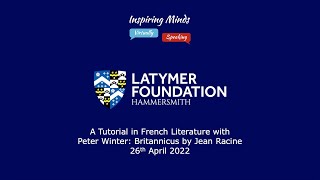 A Tutorial in French Literature  Britannicus by Jean Racine A talk by Peter Winter [upl. by Yelroc]