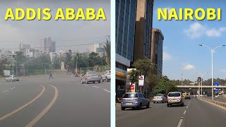 DRIVING IN ADDIS ABABA VS NAIROBI  2024 [upl. by Kev]