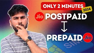 Jio Postpaid Ko Prepaid Kese Kare  How to Convert Jio Postpaid to Prepaid New Update [upl. by Joh816]