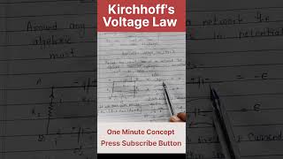 Kirchhoffs Voltages Law🔥🔥 Kirchhoffs Loop Law  physics shortsbeta cbse [upl. by Normy]