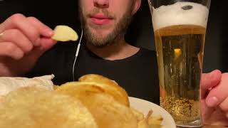 ASMR CHIPS AND BEER MUKBANG VIDEO ASMR VIDEO NO TALKING [upl. by Esikram]