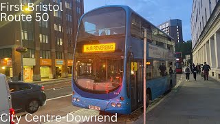 First Bristol Route 50  City CentreDownend  21092024 [upl. by Tolman]