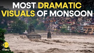 India Monsoon 2023 Unleashing Chaos Recordbreaking Rainfall Brings Fury and Floods  WION Live [upl. by Crutcher]