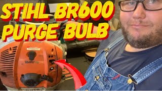 STIHL BR600 PURGE BULB REPLACED  NOT HARD JUST TAKE YOUR TIME [upl. by Tengler]