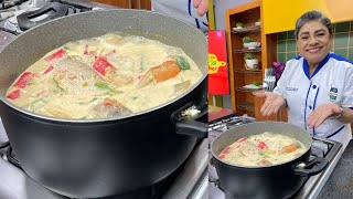 Sopa de pescado con mixto de mariscos  COCINANDO CON MARÍA ESTHER [upl. by Amer376]