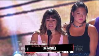 Glee Cast winning with Lea Micheles Acceptance Speech 2013 TCAs HD [upl. by Akirehs832]