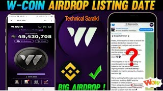 W coin Airdrop Listing Date✅ W Coin Okx Exchange Connected ✔ WCoin Distribution Airdrop🥳wcoin view [upl. by Algar]