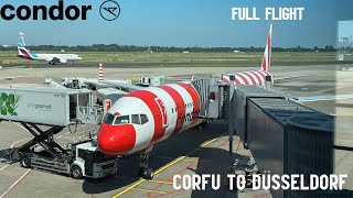 Flight Report  Condor B757300  Corfu  Düsseldorf  Economy [upl. by Philbert]