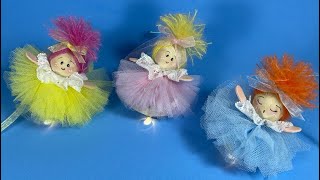 TUTORIAL BAMBOLINE LUMINOSE CON TULLE [upl. by Spratt]