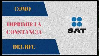 Como Imprimir la Constancia del RFC [upl. by Arded]