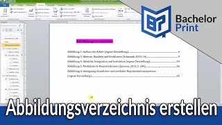 ABBILDUNGSVERZEICHNIS ERSTELLEN  Bachelorarbeit amp Hausarbeit  Word [upl. by Auhel]