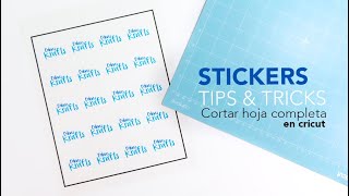 Imprimir y cortar hoja completa en Cricut 85x11 Stickers con Cricut [upl. by Samp]