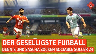 Der geselligste Fußball  Dennis und Sascha zocken Sociable Soccer  ZOCKSESSION [upl. by Aidahs]