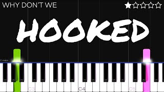 Why Dont We  Hooked  EASY Piano Tutorial [upl. by Flossy]