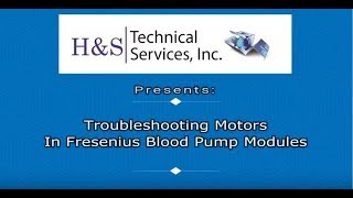 Fresenius Blood Pump Modules Troubleshooting Video [upl. by Cave]