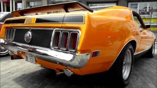 1970 Ford Mustang Mach 1 351 cobra jet  startup and details [upl. by Hgielyk]