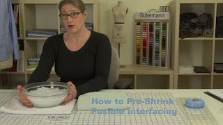 J Stern Designs l Quick Tips How to Preshrink fusible interfacing [upl. by Ayiotal]