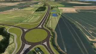 North Hykeham Relief Road Flythrough  March 2023 [upl. by Stander]