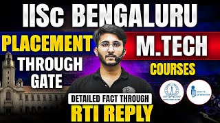 IISc Bengaluru Placement Of MTech Through GATE  Official RTI Reply gate2025 gatepreparation [upl. by Annhoj]