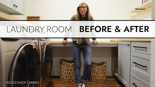 DIY Laundry Room Renovation With Built In Cabinets [upl. by Swanson7]