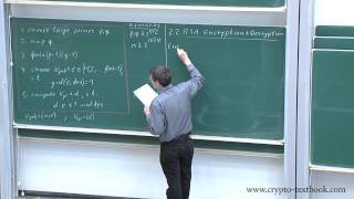 Lecture 12 The RSA Cryptosystem and Efficient Exponentiation by Christof Paar [upl. by Weiner]