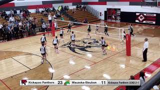 10124 Kickapoo vs WauzekaSteuben Varsity Volleyball [upl. by Nolyar]