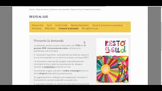 Resto al Sud  Come funziona laccesso alla piattaforma informatica tutorial [upl. by Sirred]