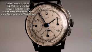 Gallet Vintage Chronograph with UG 281 Copmax [upl. by Leilamag]