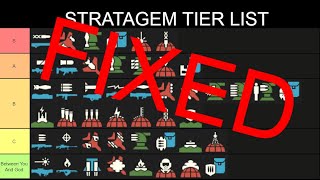 Fixed Helldivers 2 Stratagem Tier List [upl. by Johst]