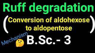 Ruff degradation conversation of aldohexose to aldopentose [upl. by Ellennahc465]