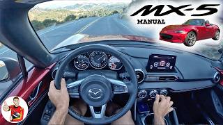 Just TRY Not to Love the 2023 Mazda MX5 Miata Manual POV Drive Review [upl. by Ailey]