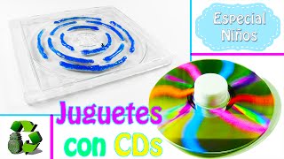 2 Juguetes Reciclados con CDs Reciclaje Ecobrisa [upl. by Ott]