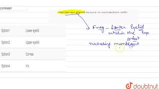 Harderian gland occurs in connection with [upl. by Atram932]
