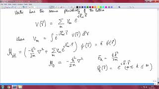 Lec 17 Energy dispersion relation in a periodic potential – 1 [upl. by Gabbert]