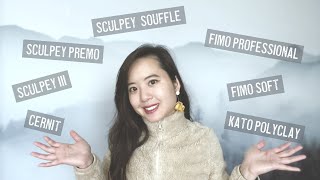 Polymer Clay Review  Sculpey III  Sculpey Premo  FIMO Professional  FIMO Soft  Kato Polyclay [upl. by Naraa]