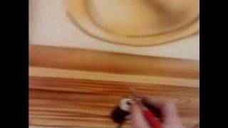 Airbrush technique wood clock how spray it [upl. by Nehtanoj]