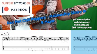 Red Hot Chili Peppers  Mellowship Slinky in B major Bass cover with tabs [upl. by Annodas]