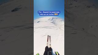 Le bruit sur le rocher  😬 Merci au SAV de mavoir envoyé une nouvelle paire de skis 🙏⛷️ ski [upl. by Neron]